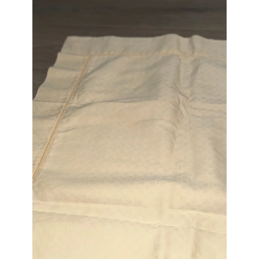 Frette King Pillowcase Set Luxury Envelope Cotton‎ Jacquard Ivory Cream Shams